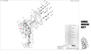 Foring gimbal hus 500+600A
