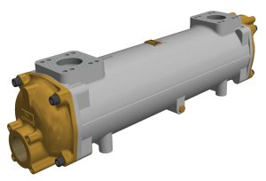 Hydraulikk kjøler JK250 (3 pass)(olje 2 1/2"BSP+flens - vann 2 1/2"BSP)