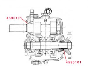 Simmering inng.+utg. aksel TMC 40